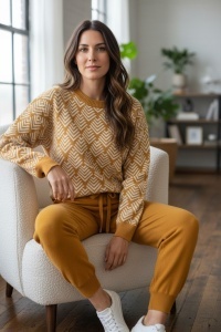 Compleu gros din tricot fin pentru dama COD COMPLEU-062