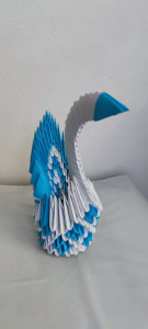 Lebada origami 3D lucrată manual cod k359 - Img 2