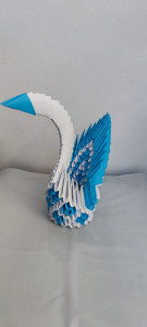 Lebada origami 3D lucrată manual cod k359 - Img 8