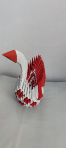 Lebada origami 3D lucrată manual cod k365 - Img 2