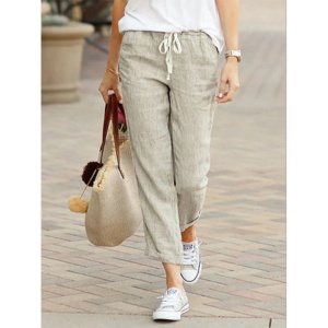 Pantaloni lungi eleganti din in pentru dama model nou cod x5540