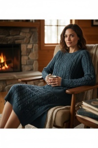 Rochie groasa tricot de dama COD ROCHIE-227
