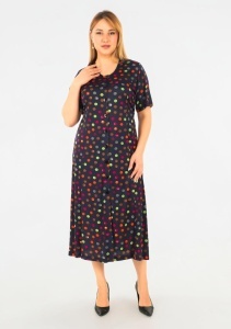 Rochie larga de dama pentru dame cu forme
