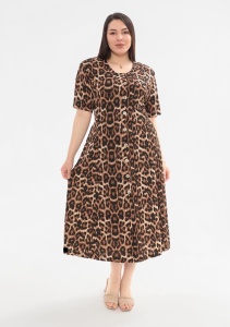 Rochie larga de dama pentru dame cu forme