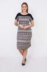 Rochie larga de dama pentru dame cu forme