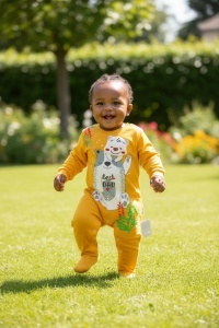 Salopeta din bumac cu maneca lunga pentru bebe COD SALOPETA-014