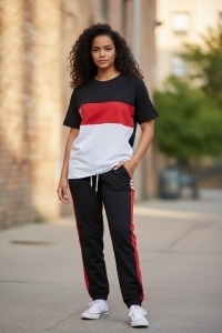 Trening dama cu maneca scurta si pantaloni lungi COD TRENING-578