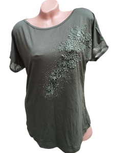 Bluza dama calitativa cu broderie pe maneci cod x2444