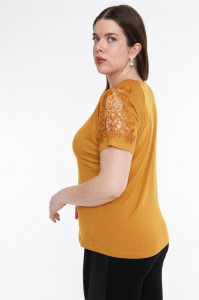 bluza eleganta de dama cu broderie pe maneca cod p325