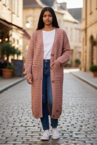 Cardigan tricotat, gros cu maneca lunga COD CARDIGAN-031