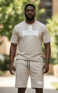 Compleu barbati de vara, tricou cu maneca scurta si pantaloni scurti
