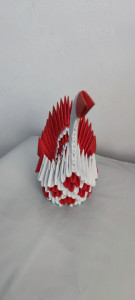 Lebada origami 3D lucrată manual cod k365 - Img 3