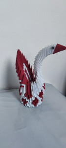 Lebada origami 3D lucrată manual cod L230