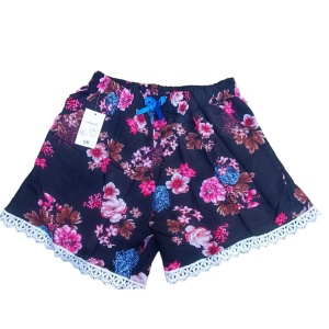 Pantaloni scurti inflorati din panza model nou cod x5339
