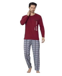 Pijama vatuita de barbati din bumbac calitativ cod x4408