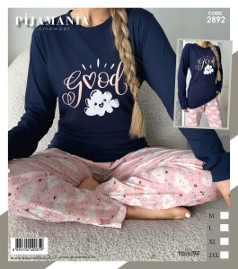 Pijama vatuita din bumbac de dama cod x20246
