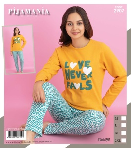 Pijama vatuita din bumbac pentru dama cod x20380