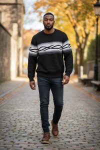 Pulover gros din tricot pentru barbati COD PULOVER-308