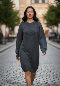 Rochie groasa tricot de dama COD ROCHIE-234