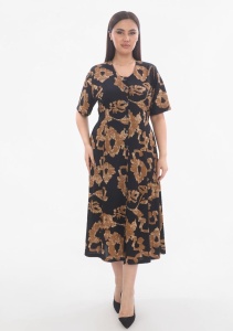 Rochie larga de dama pentru dame cu forme