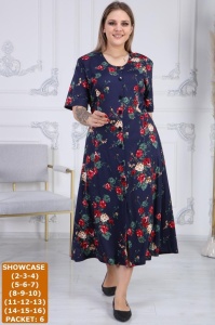 Rochie larga de dama pentru dame cu forme
