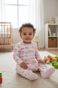 Salopeta din bumac cu maneca lunga pentru bebe COD SALOPETA-001