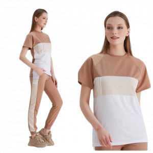 trening dama cu tricou si pantaloni lungi cod n2608