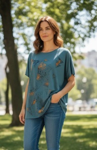 Tricou dama cu maneca scurta, marimi pana la 10xl
