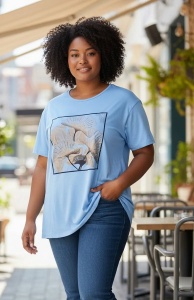 Tricou dama cu maneca scurta, marimi pana la 10xl