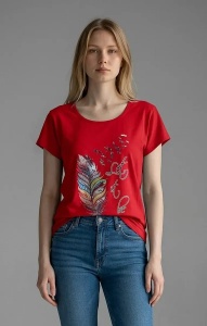 Tricou dama cu maneca scurta, marimi pana la 2xl