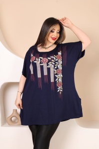 Tricou dama din bumbac marimi mari cod x5966
