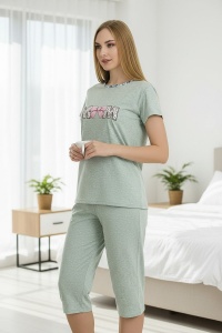 Compleu dama cu maneca scurta din tricot
