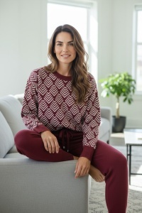 Compleu gros din tricot fin pentru dama COD COMPLEU-056