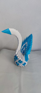 Lebada origami 3D lucrată manual cod k359 - Img 4