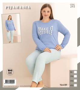 Pijama vatuita din bumbac pentru dama cod x20387