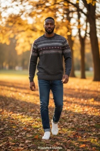 Pulover gros din tricot pentru barbati COD PULOVER-297