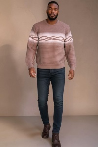 Pulover gros din tricot pentru barbati COD PULOVER-312