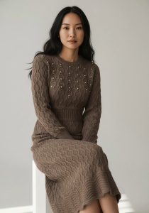 Rochie groasa tricot de dama COD ROCHIE-171