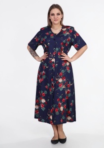 Rochie larga de dama pentru dame cu forme
