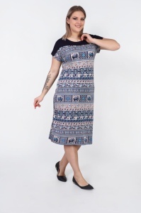 Rochie larga de dama pentru dame cu forme