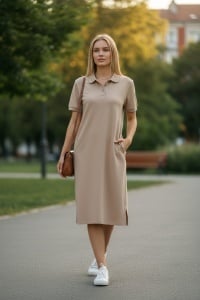 Rochie scurta elenganta stil polo