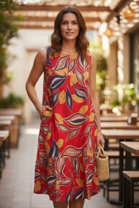 Rochie vaporoasa de vara cu imprimeu floral