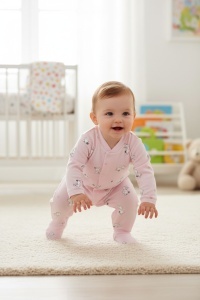 Salopeta din bumac cu maneca lunga pentru bebe COD SALOPETA-008