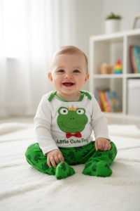 Salopeta din bumac cu maneca lunga pentru bebe COD SALOPETA-018