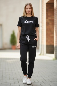 Trening dama cu maneca scurta si pantaloni lungi COD TRENING-562