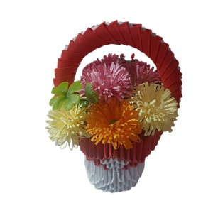 Aranjament floral deosebit lucrat manual din hartie cod x4926