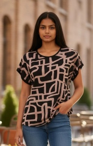 Bluza dama cu maneca scurta din bumbac