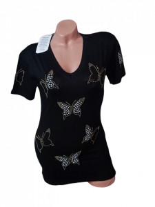 bluza eleganta de dama cu pietricele pe maneca cod n1482