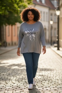 Bluza groasa de dama cu maneca lunga COD BLUZA-192