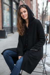Cardigan tricotat, gros cu maneca lunga COD CARDIGAN-005